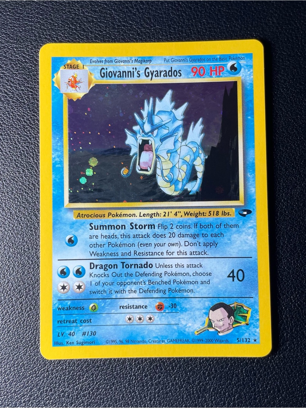 Giovanni's Gyarados #5 Holo/Pokemon Gym Challenge